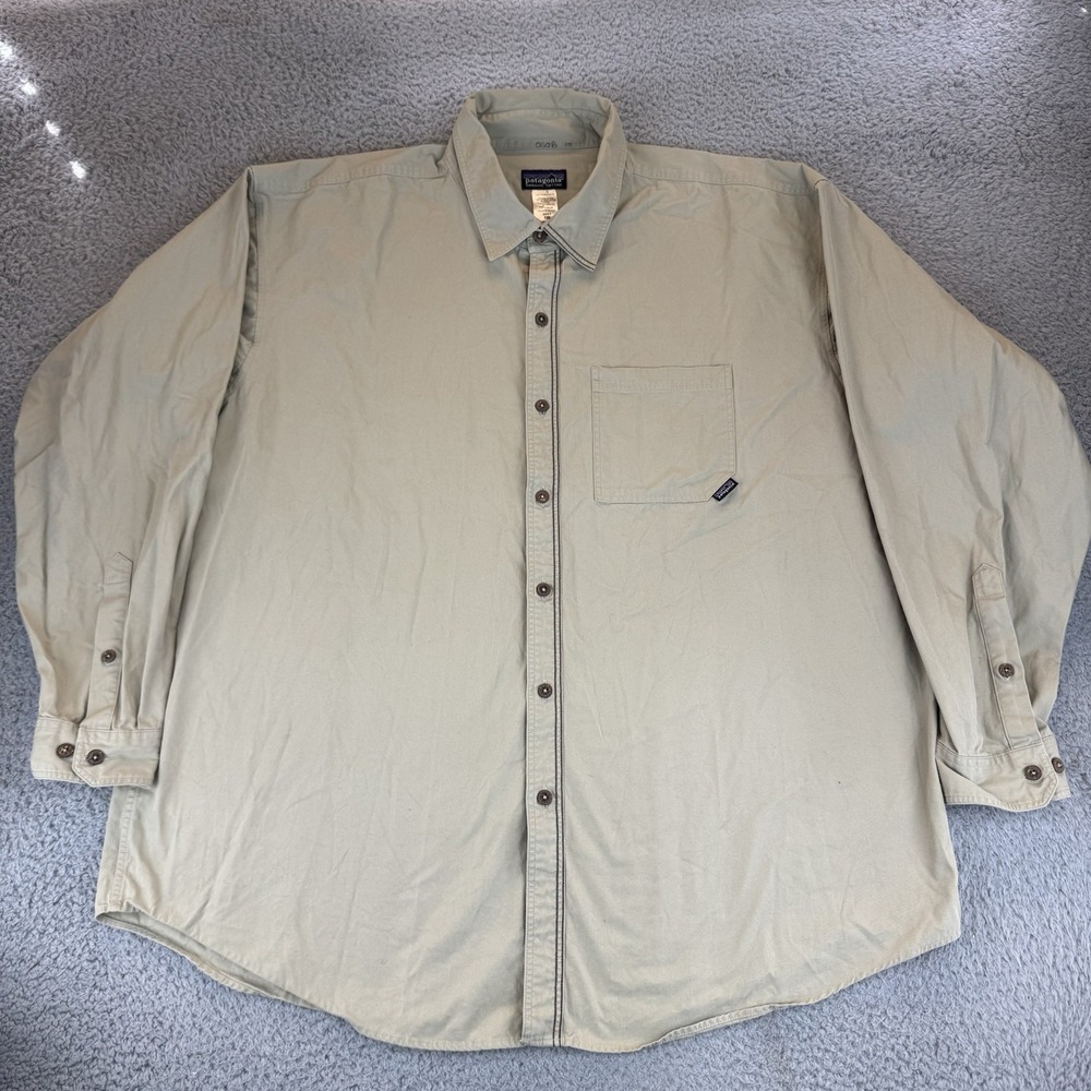 Patagonia Congo Town Pucker Shirt Mens XXL Lightweight‎ Shirt Button Up Organic